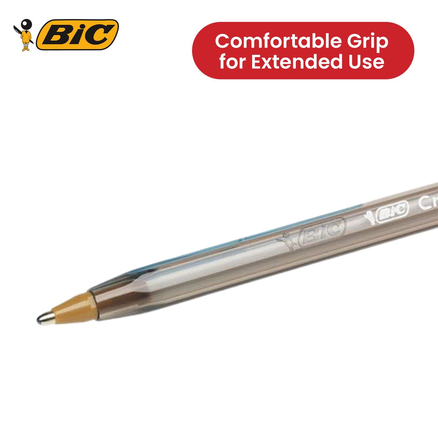 BIC Cristal Fun Ballpoint Pens Assorted Colours 1.6mm 4 Pack