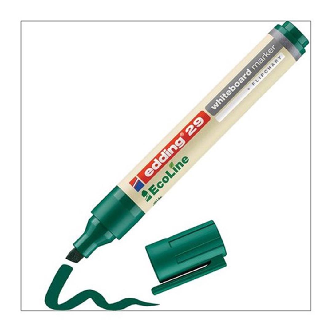 edding 29 Ecoline whiteboard marker - green - box of 10 whiteboard pens - chisel tip 1-5 mm
