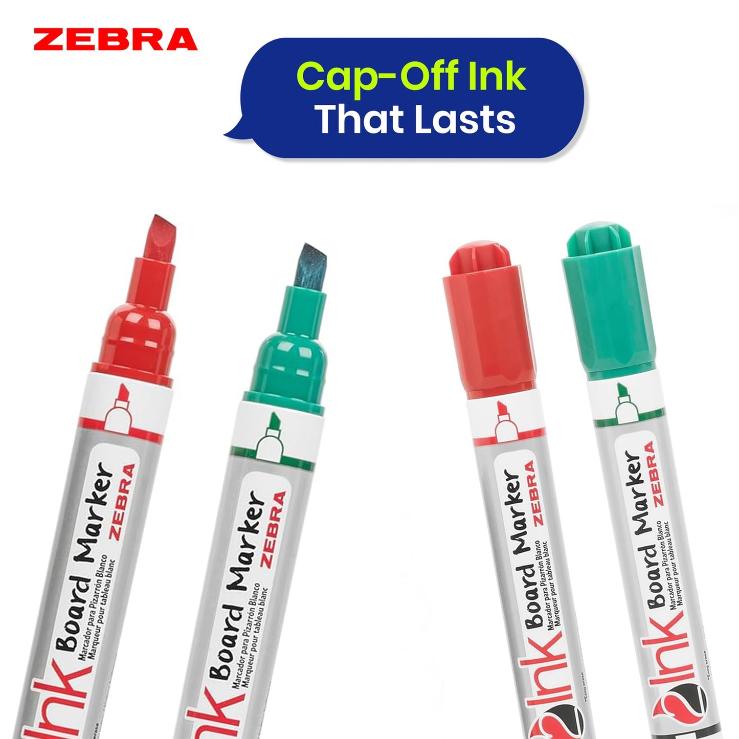Zebra Dual Tip Whiteboard Marker Pens Pack of 3 with Magnetic Eraser 3mm Bullet Tip for Home School Office Writing Boards and Weekly Planning Use