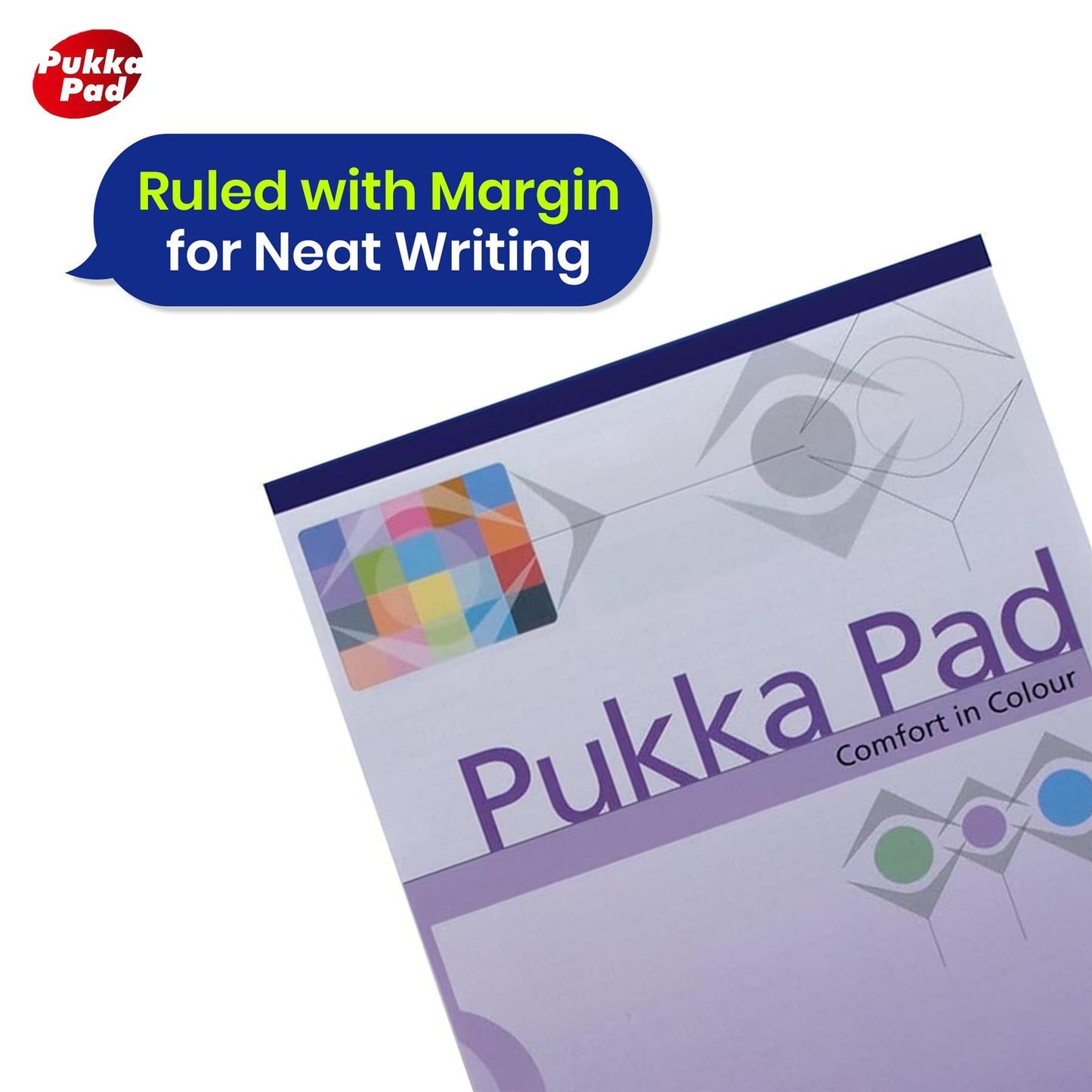 A4 Pukka Dyslexia Pad with Lavender Tinted Ruled Pages and Perforated Sheets