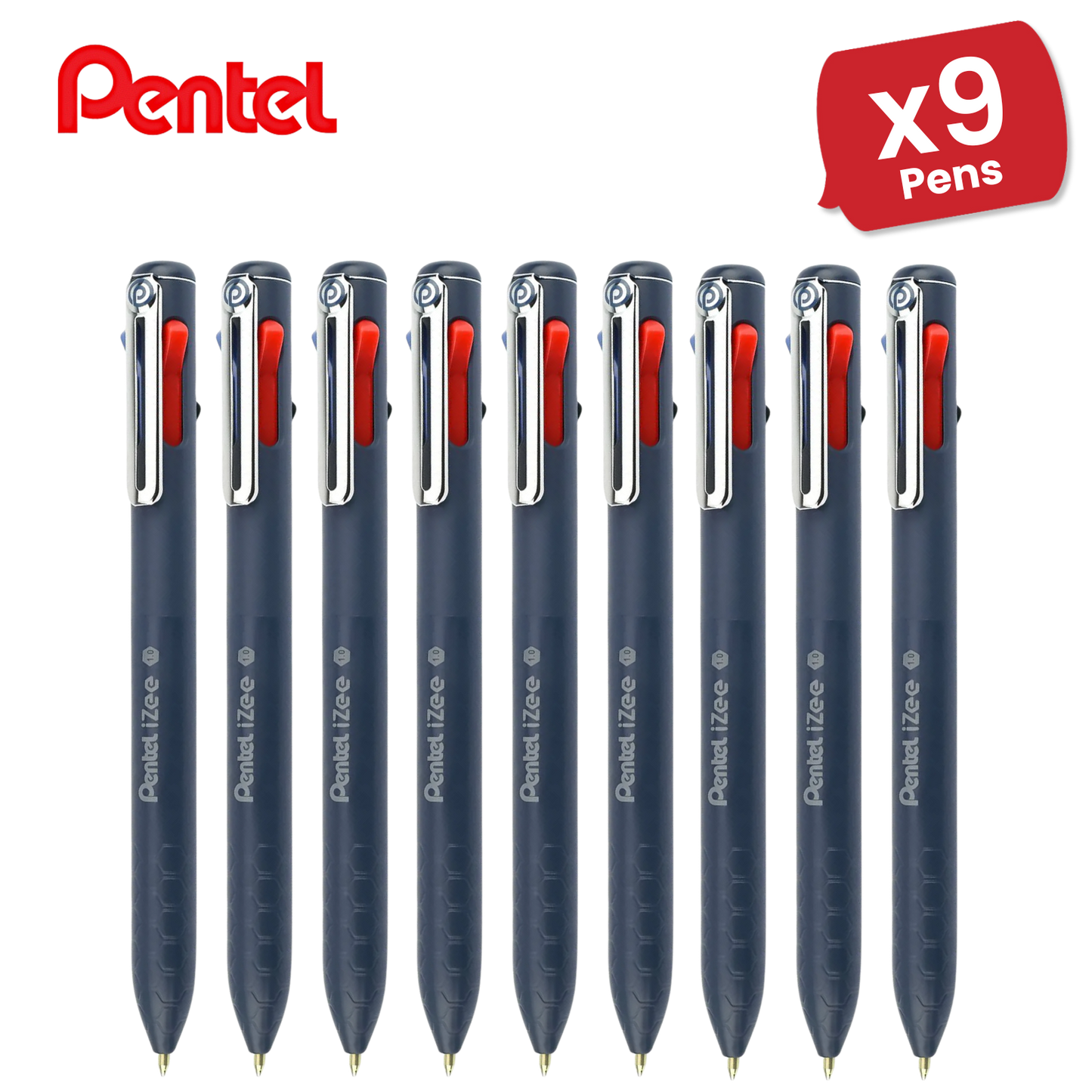 Pentel iZee 4 Colours Retractable Ballpoint Pens, Standard - Single Pen