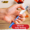 BIC 3x Grip 4 Colours Pens Multicoloured Pens with Rubber Grip for Writing