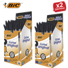 BIC CRISTAL MEDIUM BALL POINT PEN BLACK - BOX OF 50 - 1 to 5 Packs