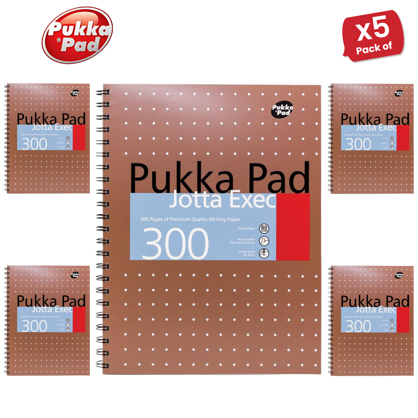 Pukka A4 300 page Metallic jotta - Lined Pack of 1