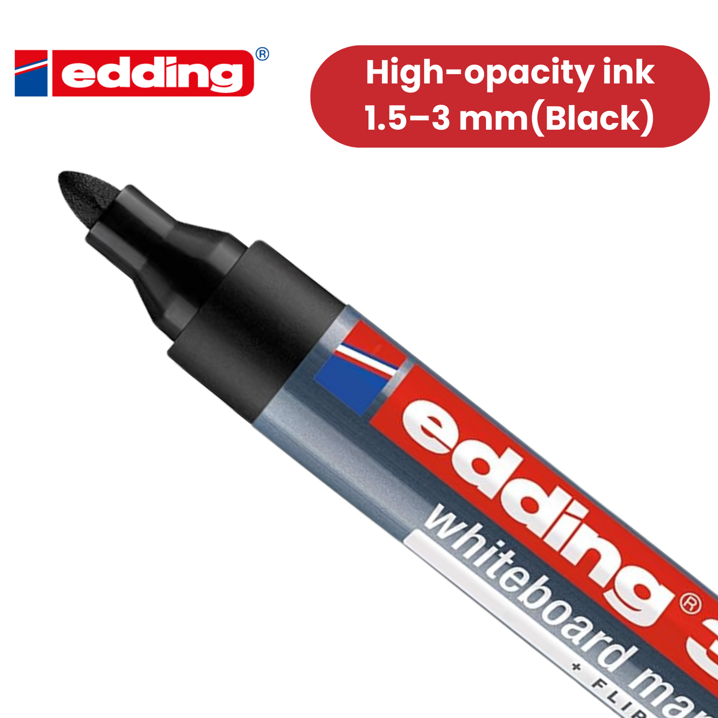 EDDING 360 BULLET TIP BLACK WHITEBOARD MARKERS - Single