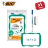 BIC Velleda Double-sided Whiteboard (21 x 31cm) with 2 Dry Erase Pens -2 to 36