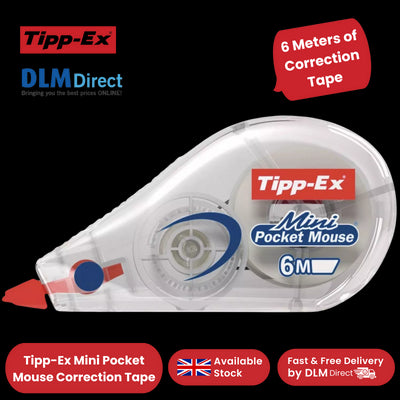Tipp-Ex Mini Pocket Mouse Correction Roller - Ideal for Quick Edits, Pack of 1