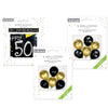 Black and Gold Balloons with 50th Birthday Banner Party Decoration Set 12 Inch