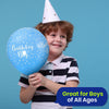 Birthday Boy Blue 12-inch Latex Party Balloons Variation