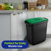 DURABIN 60L Black Bin Set and Green Lid and 25x 110L Recycled Bin Bags