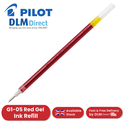 Pilot G1-05 Gel Pen Refill - Red Ink, Fine 0.5mm - Smooth, Precise Writing