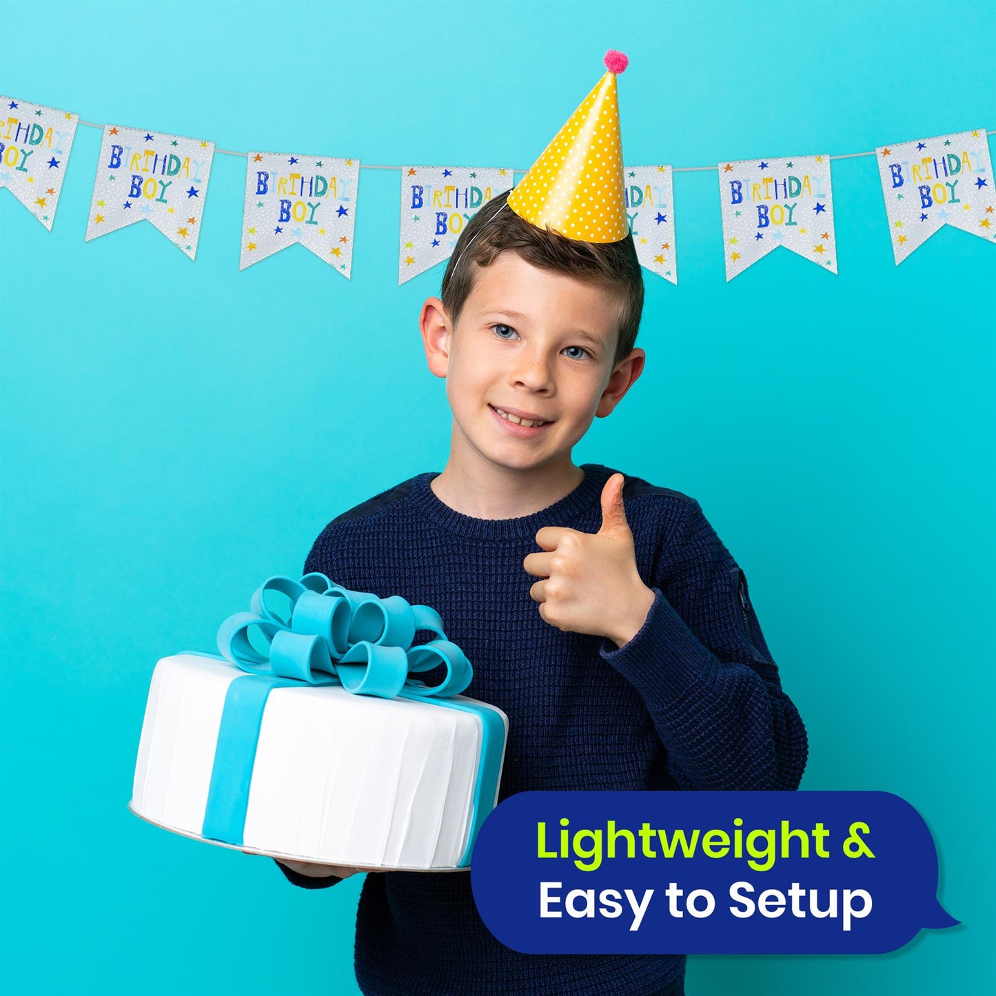 Birthday Boy Bunting 4M with 10 Flags Reusable Hanging Party Decoration