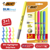 BIC Briteliner Grip Highlighters - Yellow/Blue/Green/Pink (Pack of 4)