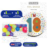 Balloon Garland with Foil Age 18 Badge Party Decoration for Celebration Spaces