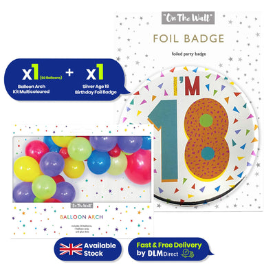 Balloon Garland with Foil Age 18 Badge Party Decoration for Celebration Spaces