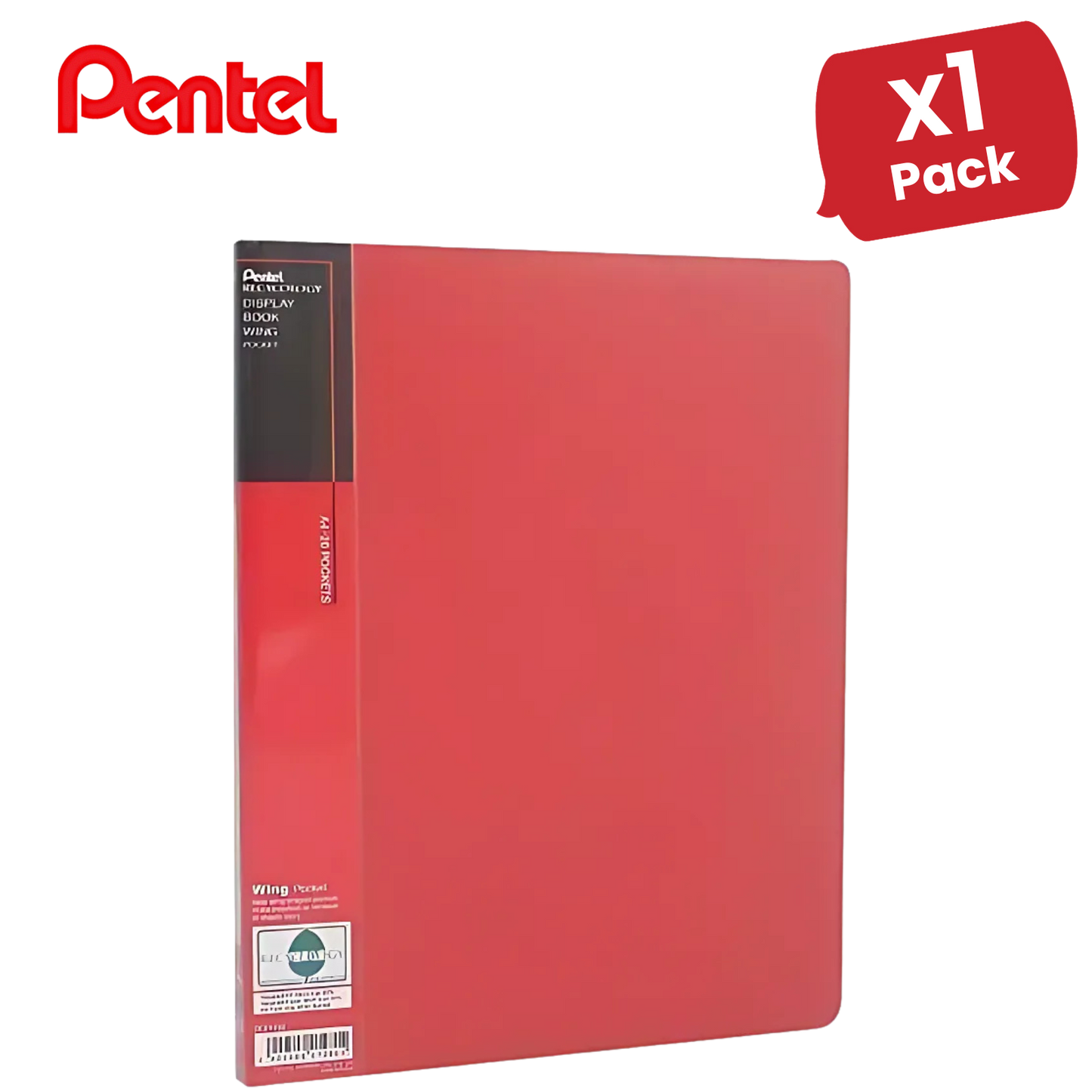 PENTEL RECYCOLOGY A4 DISP BK 20PKT RED - Pack of 1
