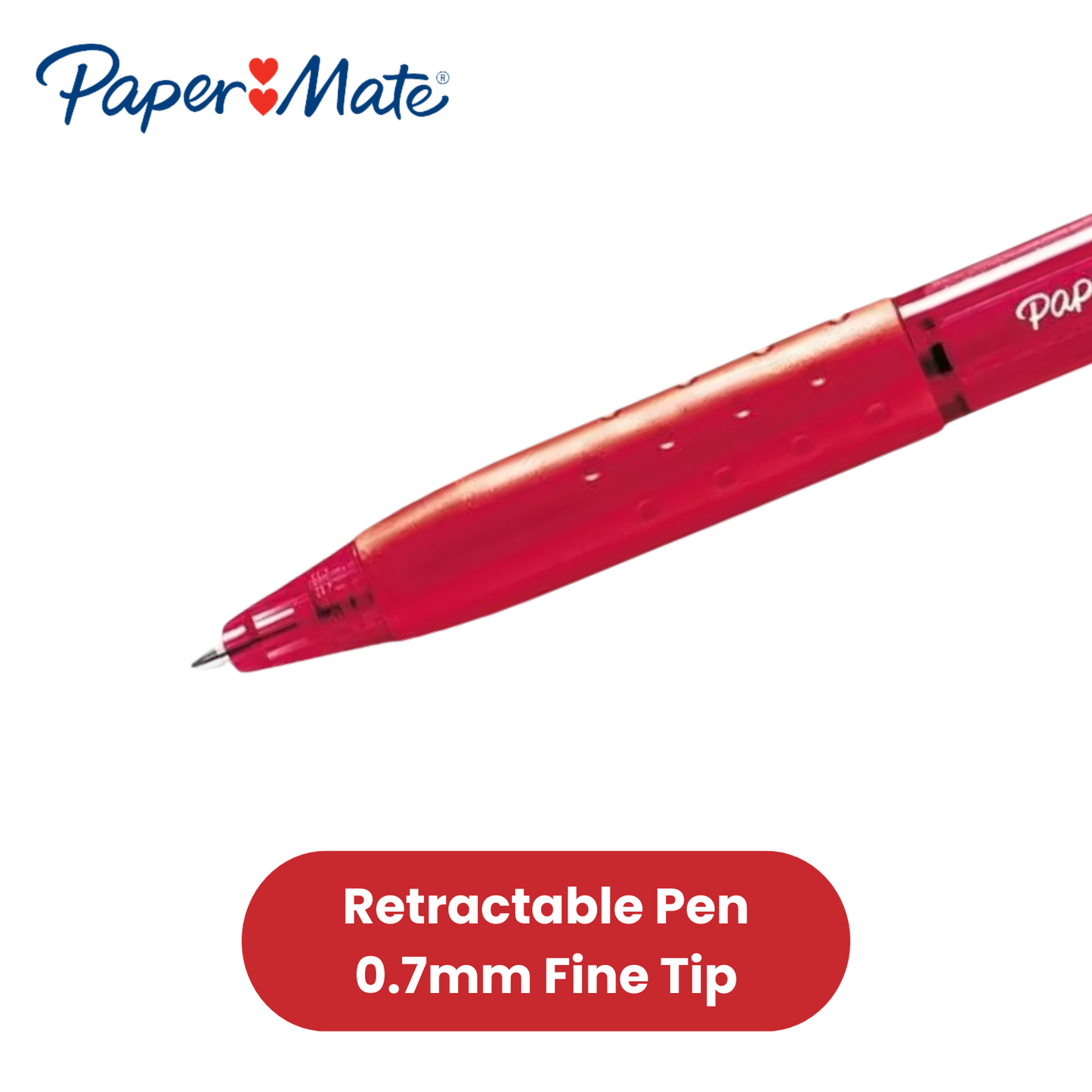 Paper Mate InkJoy 300 RT Pen Red Ink 0.7mm Fine Tip Retractable Smooth Writing