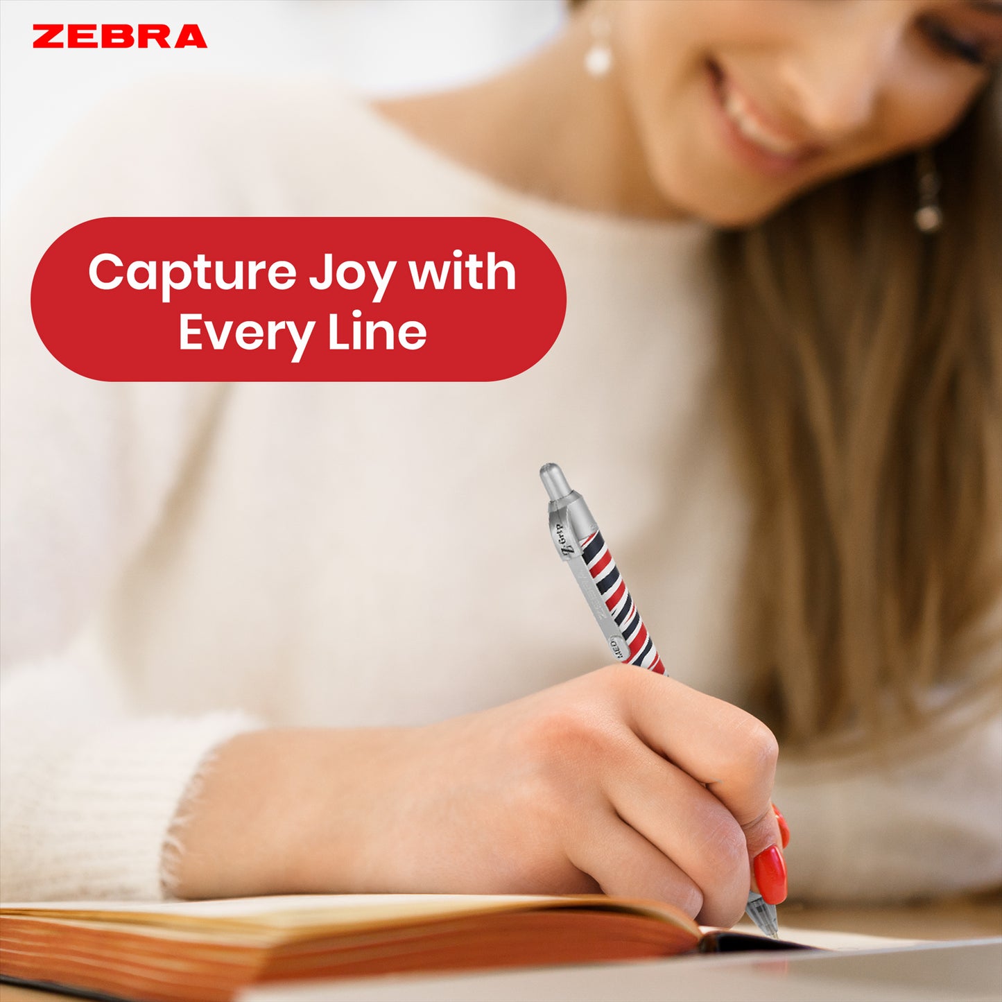 Zebra Z-Grip Ballpoint British-Inspired Uni-Ball Pen, 1.0 mm Nib Retractable Pen for Events