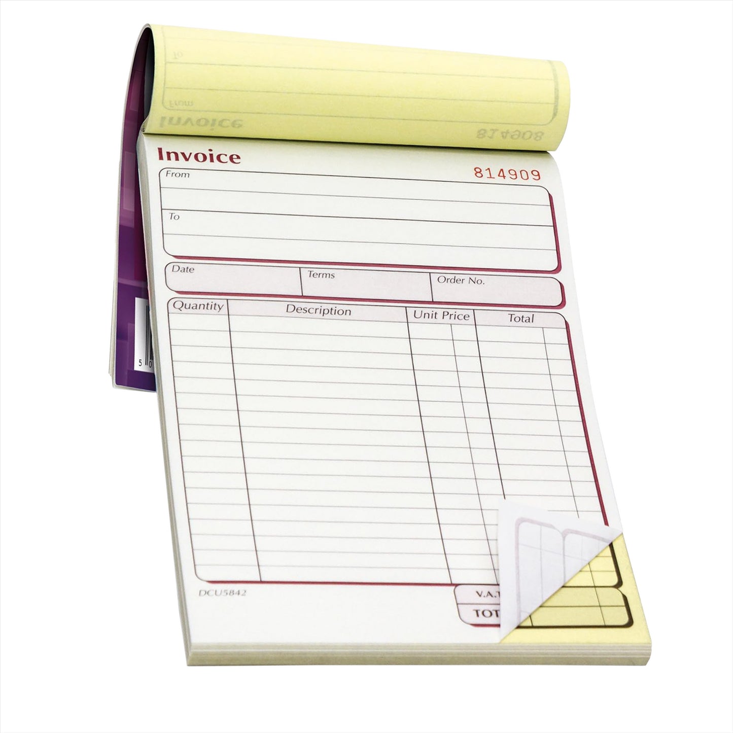 Pukka Pad Duplicate Invoice Book 50 Sets Self-Employed VAT Receipt Pad for Business