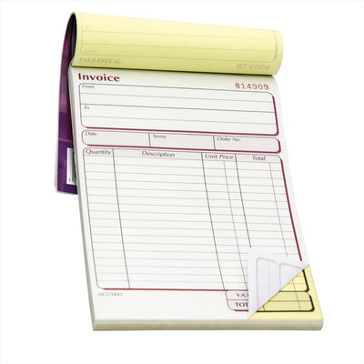 Pukka Pad Duplicate Invoice Book 50 Sets Self-Employed VAT Receipt Pad for Business