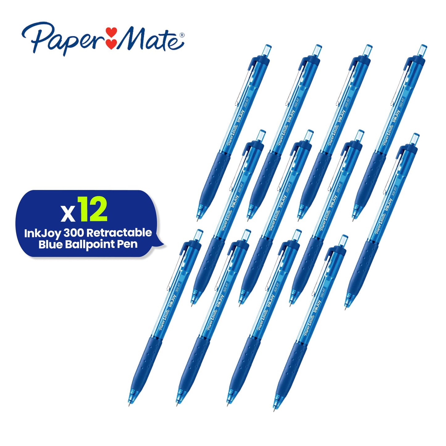 Paper Mate InkJoy 300 Retractable Ballpoint Pen 0.5mm Fine Point - Blue