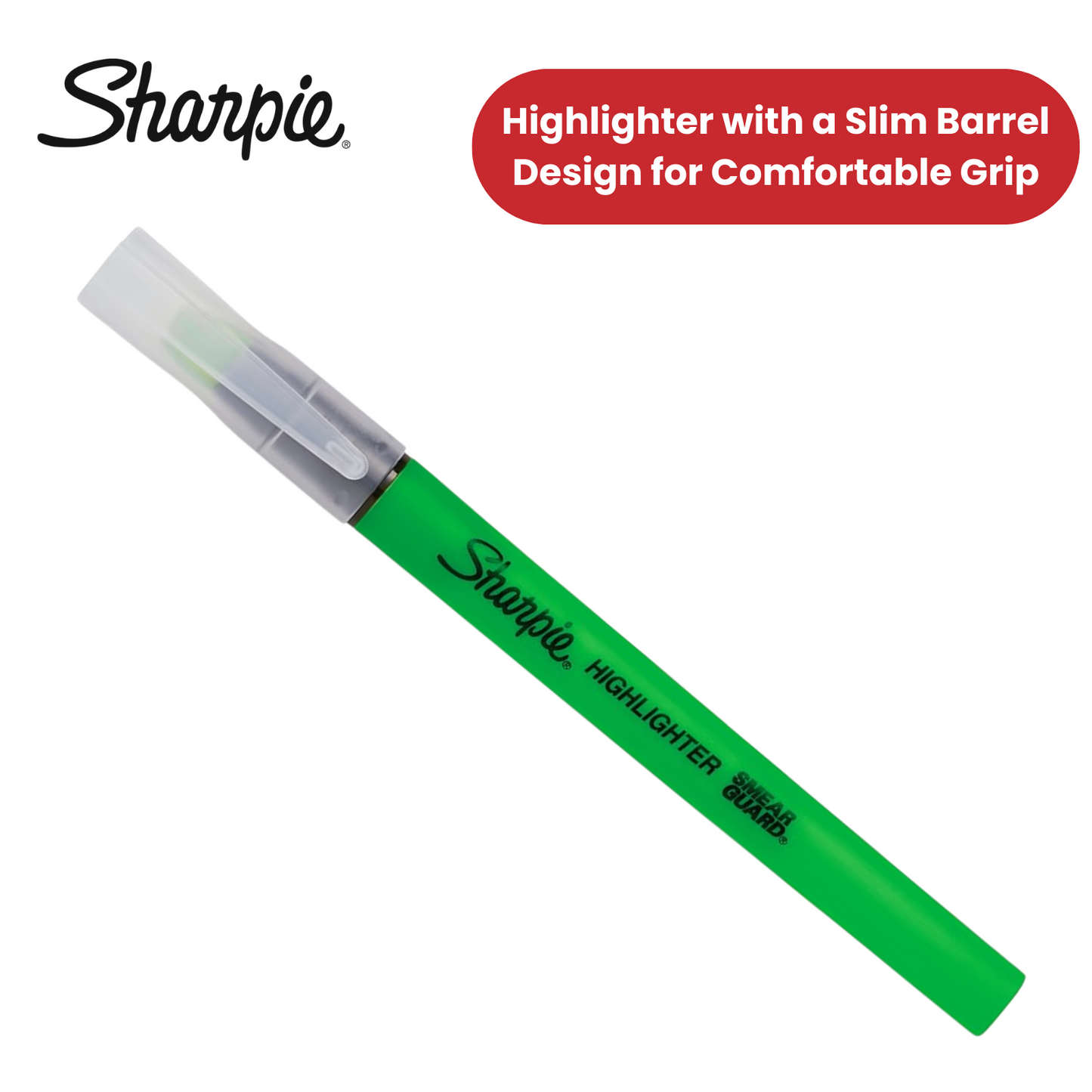 Sharpie Highlighter Clearview - Chisel Tip - Green  - Single