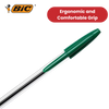 BIC CRISTAL MEDIUM BALL POINT PEN GREEN - BOX OF 50 - 1 to 5 Packs