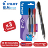 Pilot G2-07 - Black, Blue, Red - Blister pack of 3 - Pack of 1 to 5
