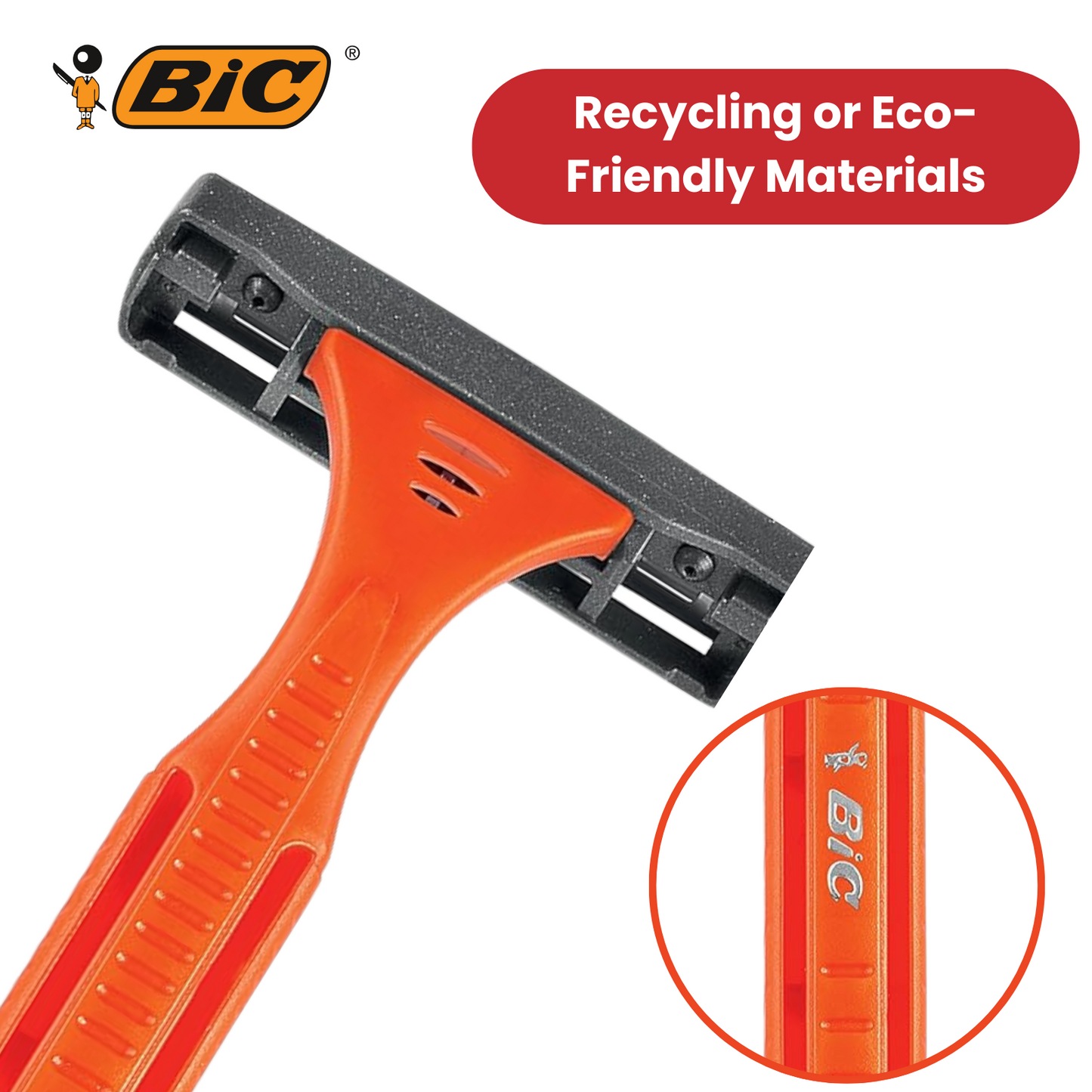 BIC 3 Sensitive 3-Blade Disposable Razors for Men Aloe + Vitamin E - 8 Pack