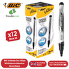 BIC Velleda Liquid Ink Dry Wipe Pocket Markers Black - Pack of 12