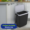 DURABIN 60L Black Bin Set and Grey Hinged Lid with 25x 110L Bin Bags