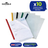 Durable 5x Clear A4 Report Cover and 5x Spine Combi Pack, Clear Plastic, Assorted Colours (Pack of 10)