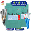 4 Colour Ballpoint Pens, Pukka Pad A4 Notebooks and BIC Markers Complete Stationery Set