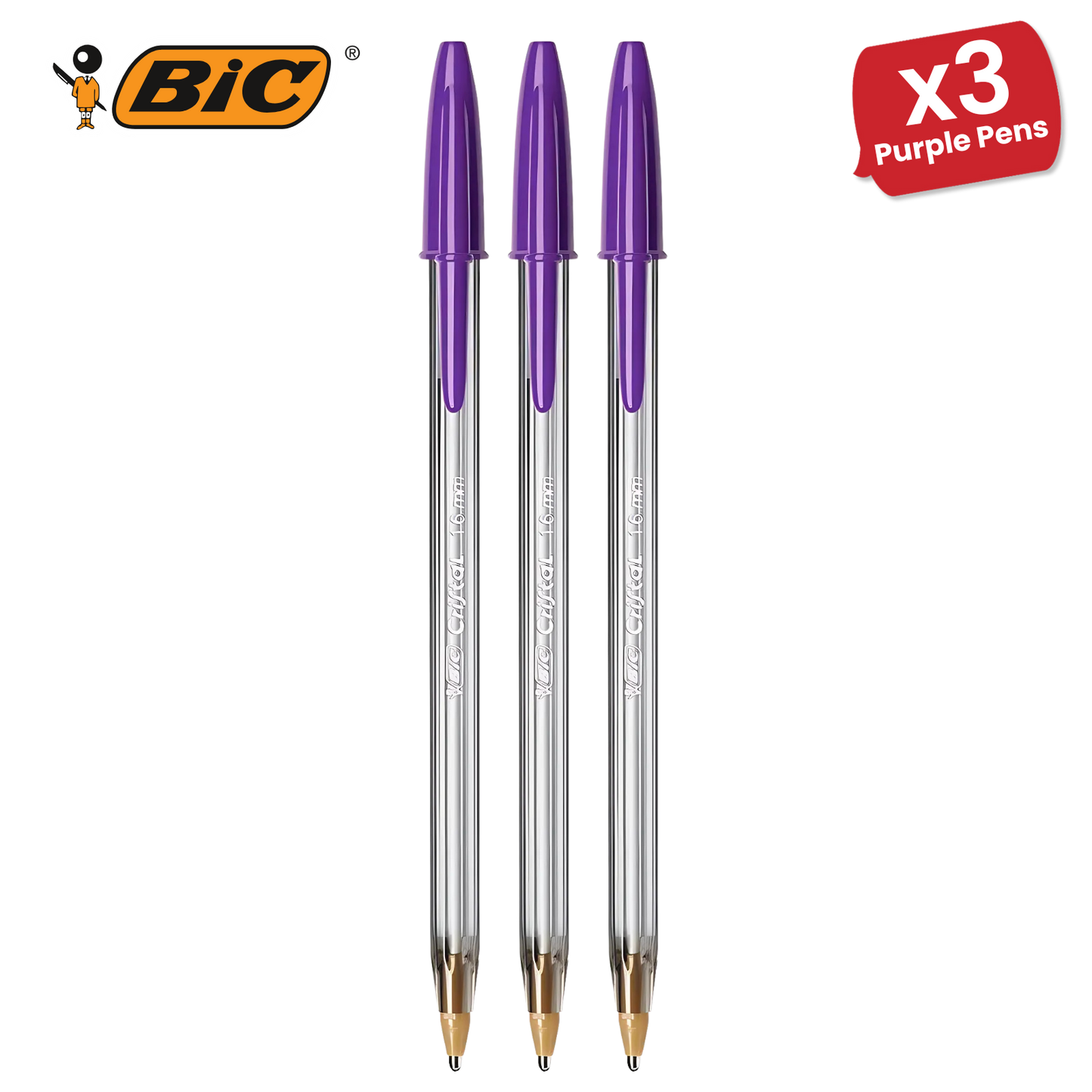 Bic Cristal Fun Ball Pen � Purple - Pack of 1