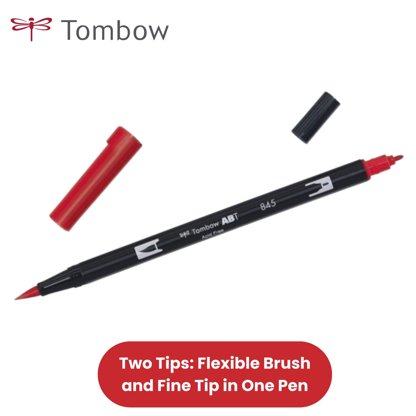 Tombow ABT Dual Brush Pens Pastel Colors Water-Based, Blendable - Pack of 12