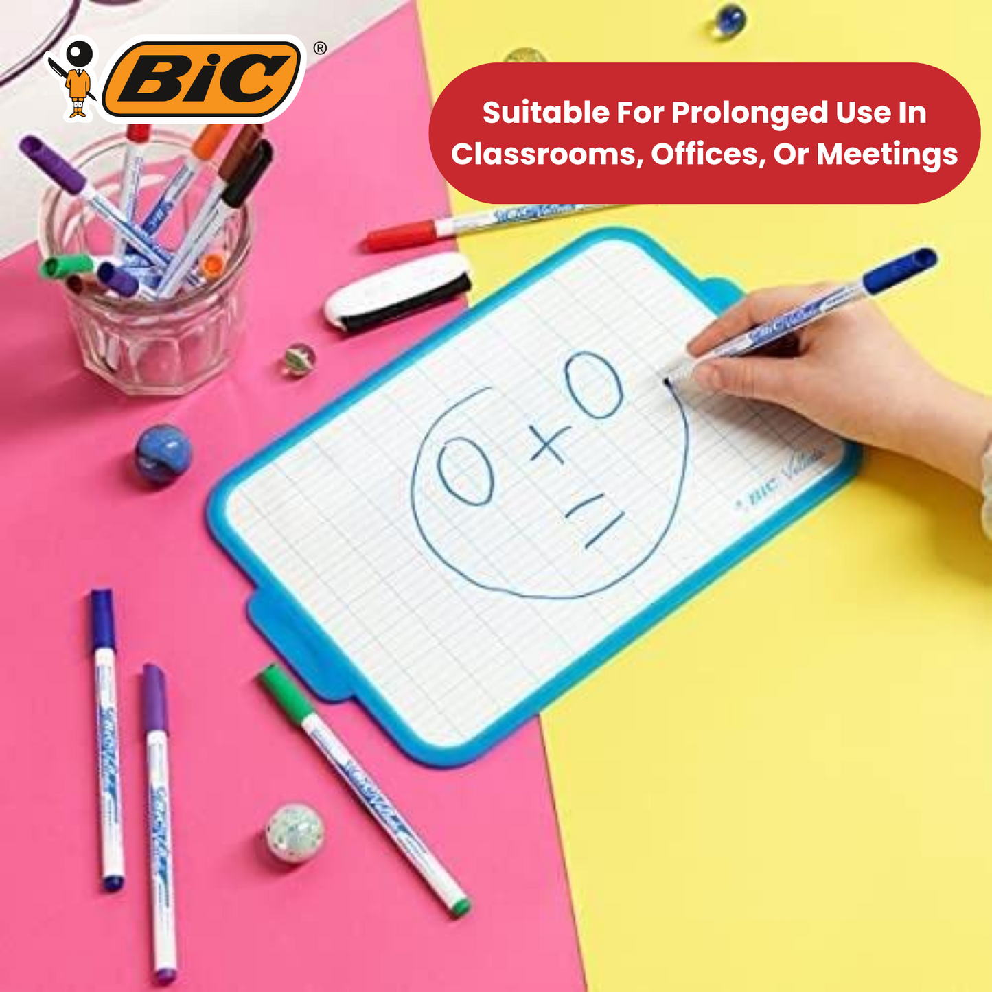 BIC Velleda 1721 Whiteboard Pens Black - Pack of 2