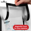 Durable DURAFRAME Magnetic Frame, Silver A5 Wall Mount Magnetic Display with Pen Holder for Work