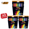 BIC Colour Up Colouring Felt Pens Assorted Colours - Pack of 12 - 1 to 5 Packs