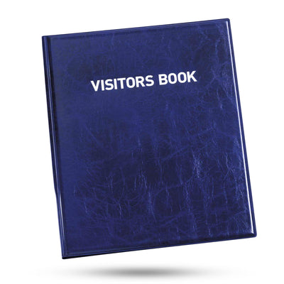 Durable A4 Visitor Sign In Book with 100 Badge Inserts GDPR Guest Log for Office Events Weddings & Meetings 90 x 60 mm