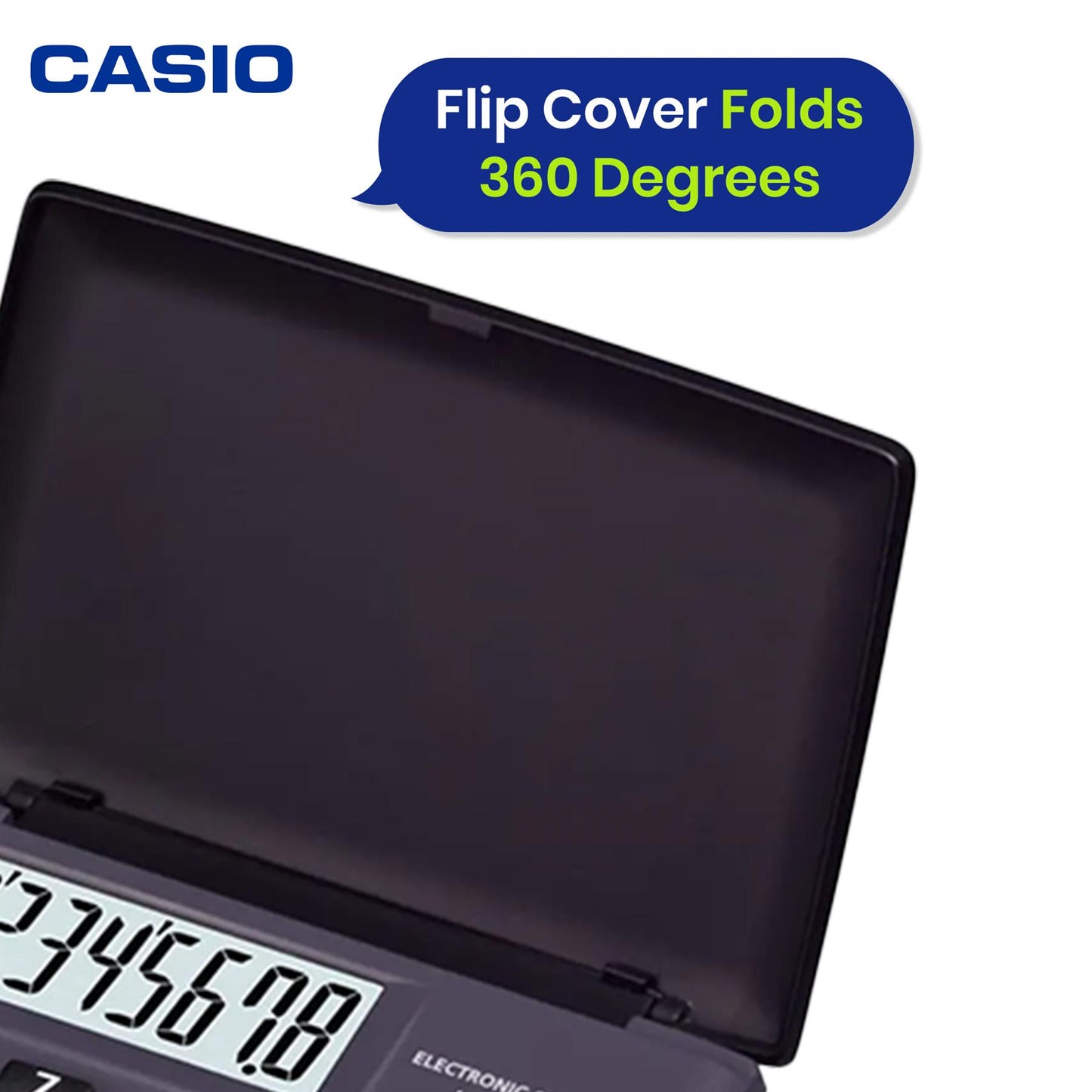 Casio LC-160LV Pocket Calculator, 8-Digit with Large LCD Display, Flip Cover Calculator (Black)