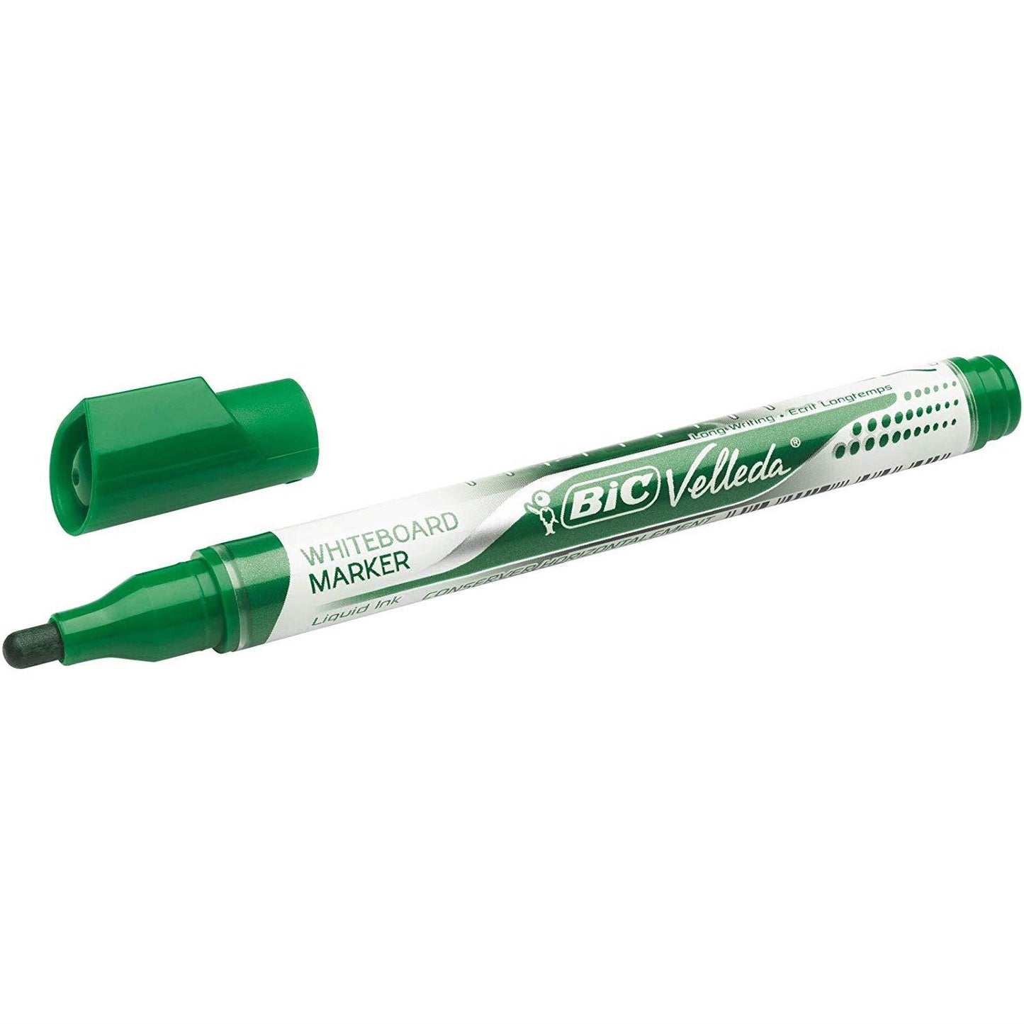 BIC Velleda Liquid Ink Dry Wipe Pocket Markers Green - Pack of 12