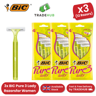 Bic Pure 3 Lady Shavers - 3 Packs