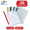 Durable A4 Clear Report Covers & Spine Bars, 10 Pack - Plastic Filing, Assorted Colours