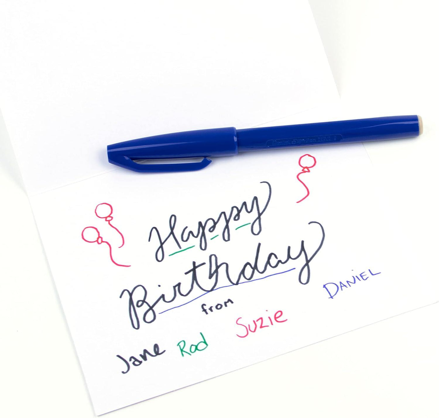 Pentel Sign pen Fibretip Blue Pack of 6