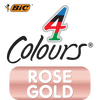BIC 4 Colour Shine - Rose Gold - Pack of 3