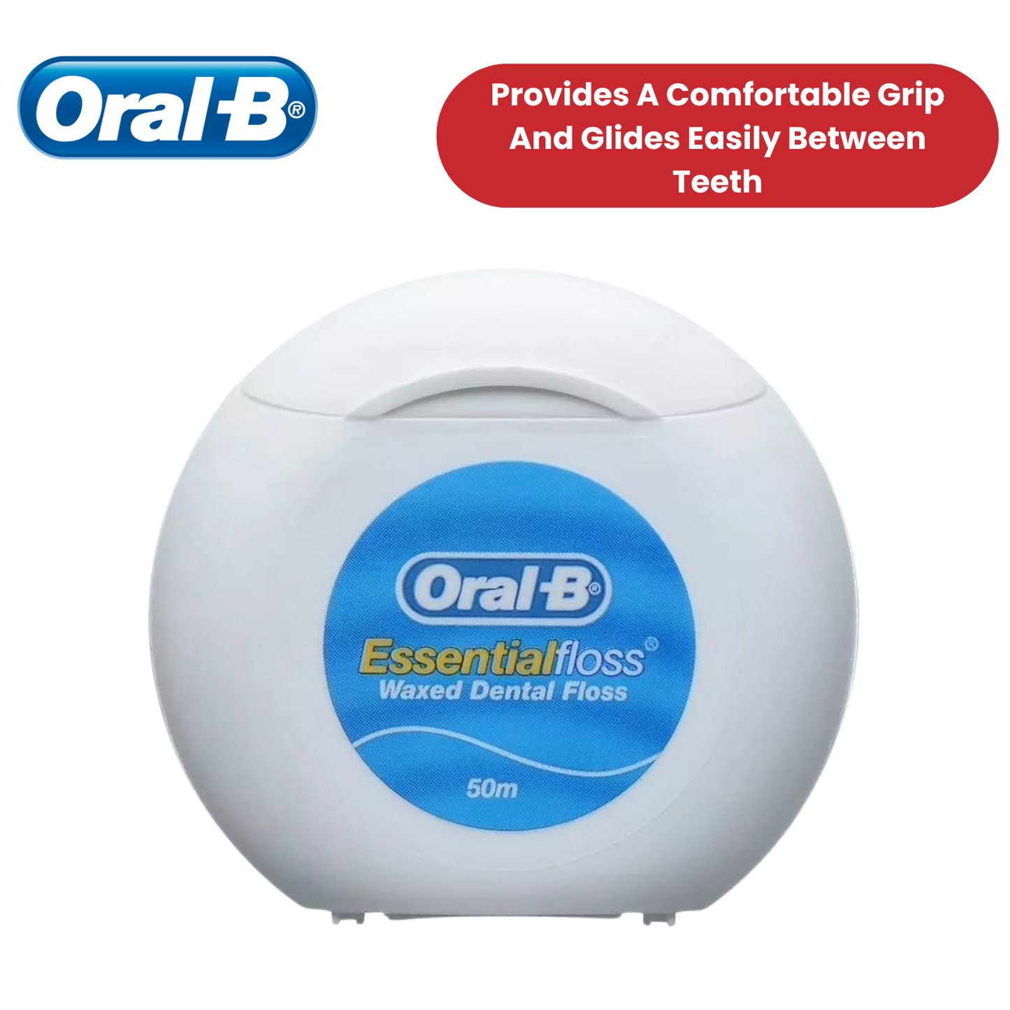 ORAL B ESSENTIAL 50M FLOSS REGULAR UNWAXED - PACK OF 1 - 1 to 36 Packs
