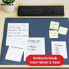 Durable Dark Blue Desk Mat - PVC Non Slip Desk Cover, Transparent Overlay Laptop Mat for Office & School