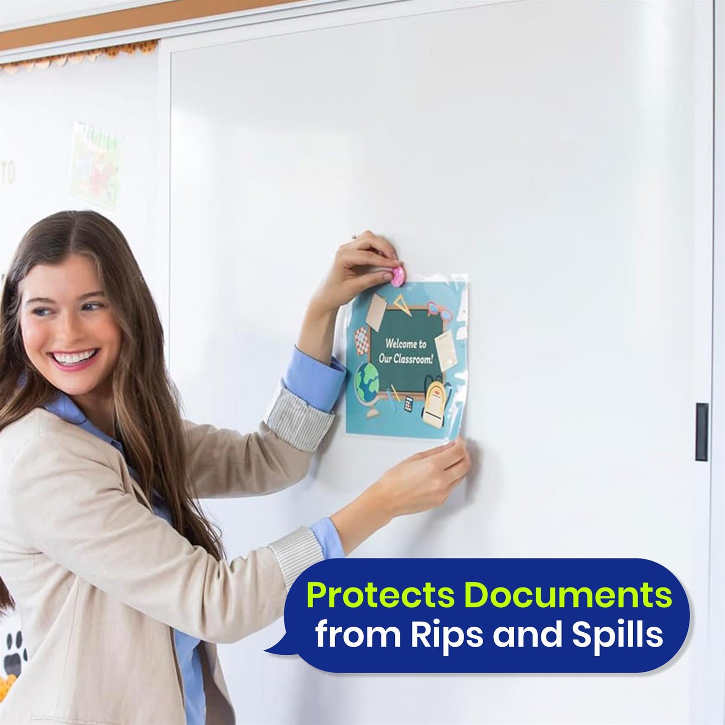 Fellowes Laminating Pouches Gloss PET Film 100 Micron Laminate Surface High Clarity Spill Protection for Certificates Photos Documents Daily Home or Office Use