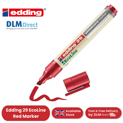 edding 29 Ecoline whiteboard marker - red - box of 10 whiteboard pens