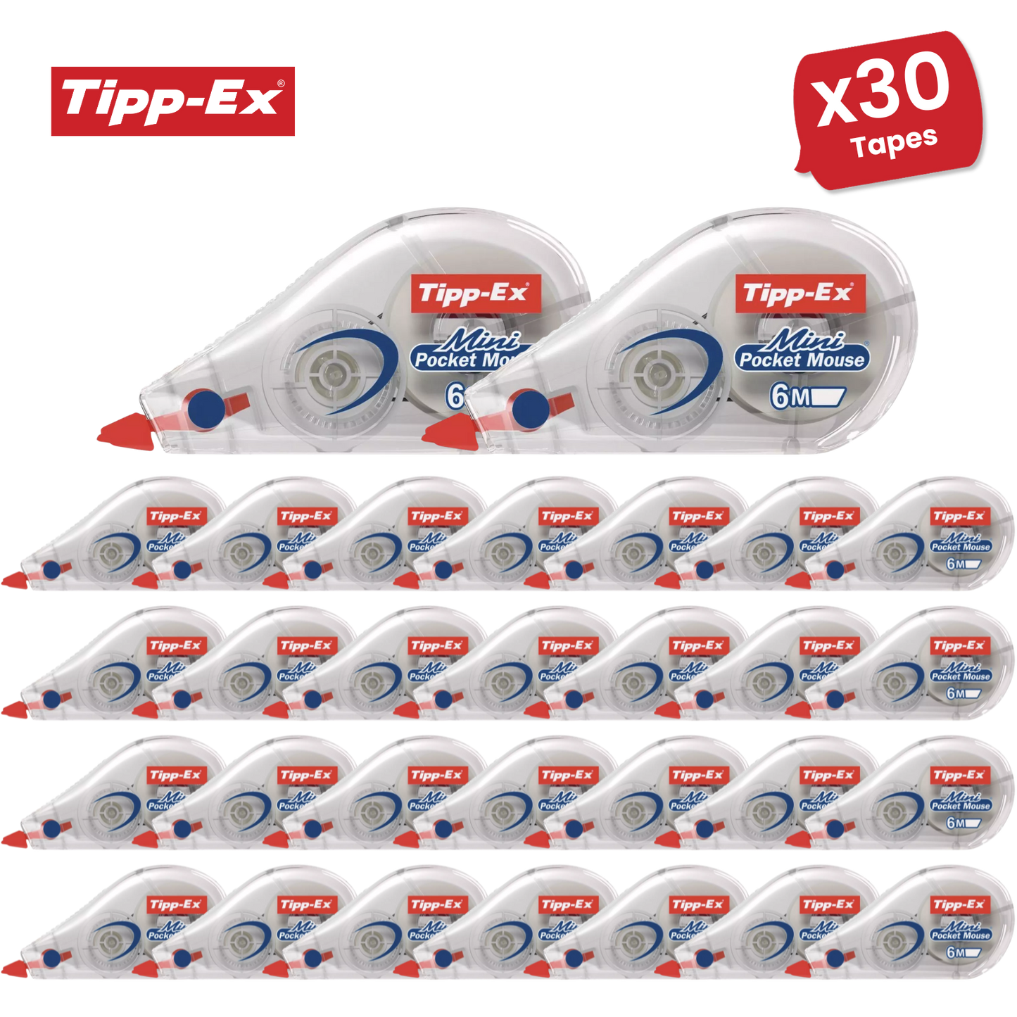 Tipp-Ex Mini Pocket Mouse Correction Roller - Ideal for Quick Edits, Pack of 1